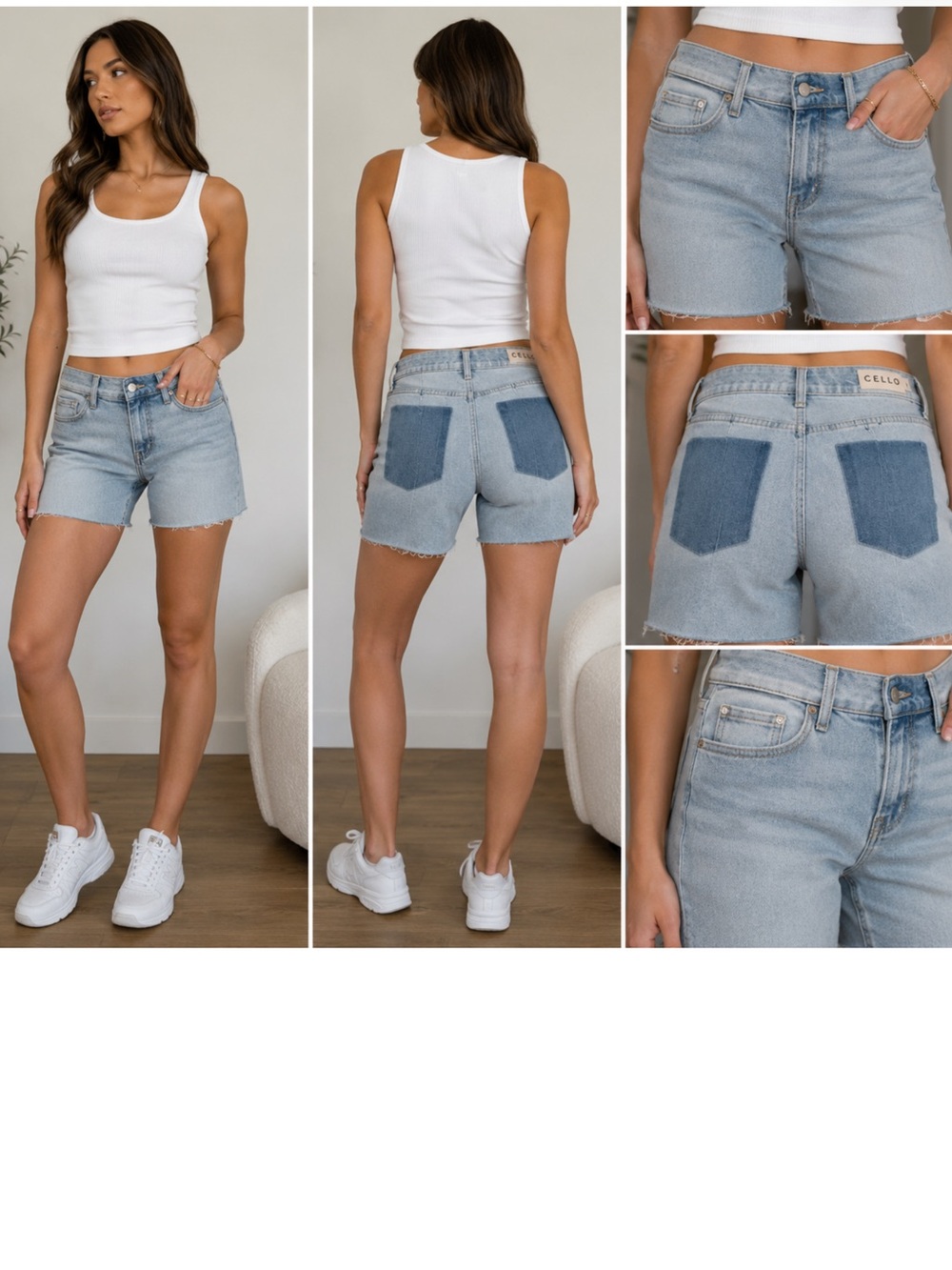 Cello Mid Denim Shorts
